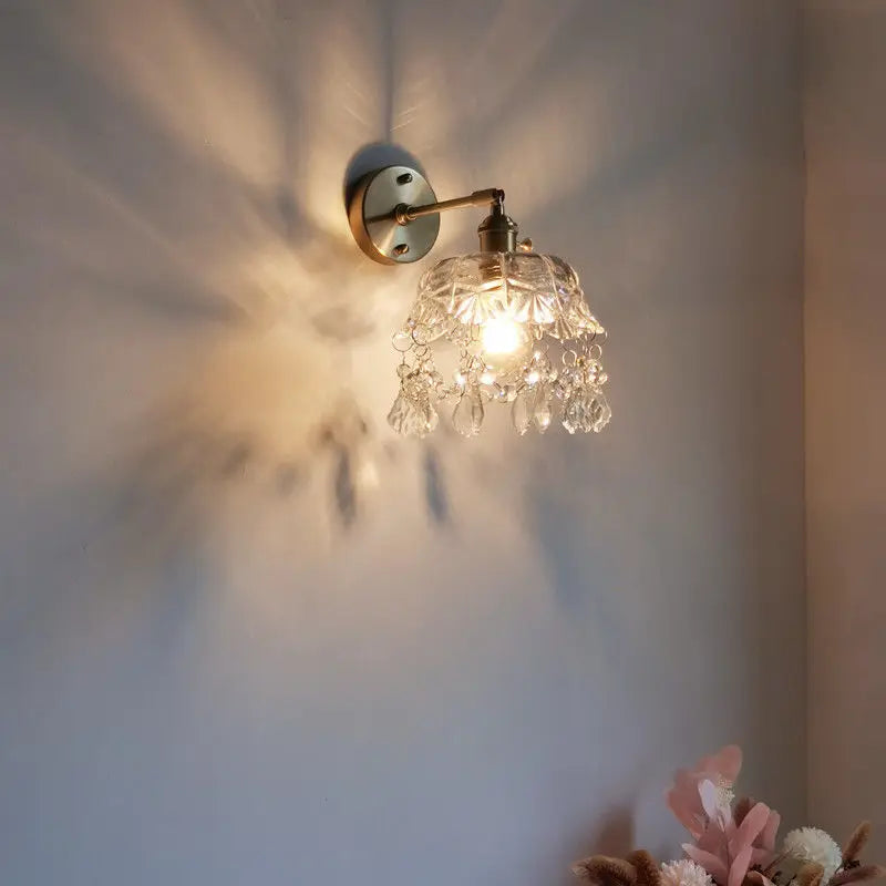 DecorBites™ Crystal Copper LED Wall Sconce Light for Home Decor & Indoor Lighting