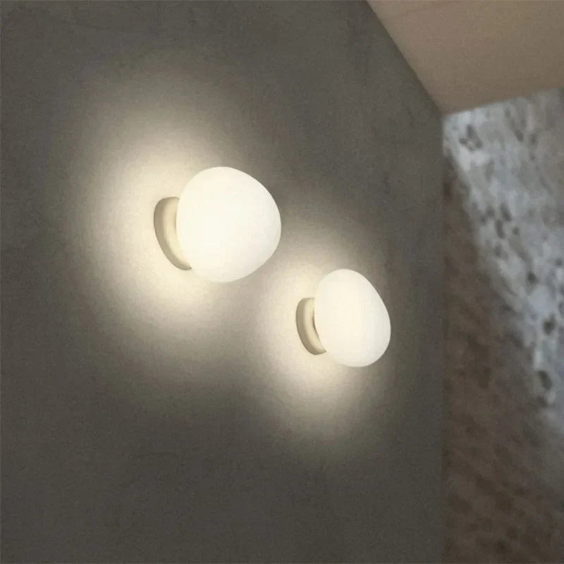 DecorBites™ Glass Egg Wall Sconces Lamp Ceiling Light with E27 Led Bulb