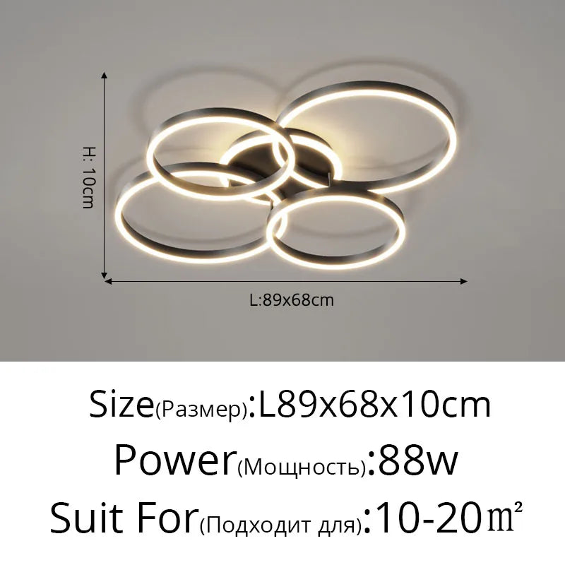 ثريا DecorBites™ LED: مصابيح عصرية لغرف المعيشة والدراسة والنوم، ثريات مدخل دائرية الشكل