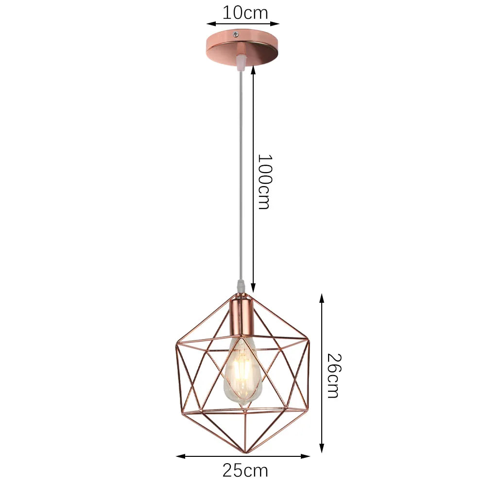 مصباح تعليق LED صناعي قديم طراز لوفت من DecorBites™ للمنزل وغرفة المعيشة والمطبخ