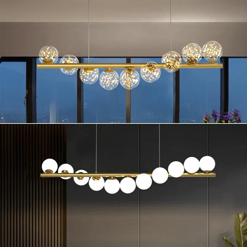 DecorBites™ Glass Balls G9 LED Chandelier for Dining Room & Kitchen