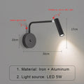 DecorBites™ LED Wall Lamp: Nordic Modern Simplicity Sconce with Adjustable Switch.