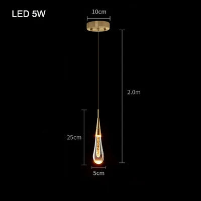 DecorBites™ Crystal Bubble Pendant Chandelier for Dining Room Bedroom Restaurant Bar
