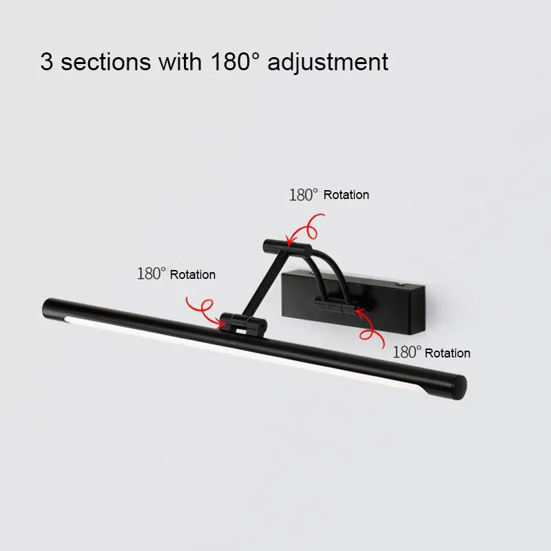 Adjustable LED Wall Lamp Modern Bathroom Light 46cm 56cm AC85-265V Bedroom Sconce DecorBites™