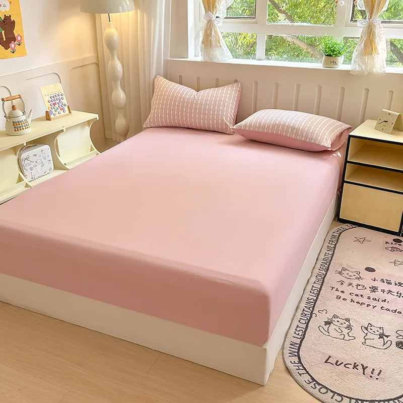 غطاء مرتبة مايكروفايبر مزدوج DecorBites™ مزدوج الحجم - واقي ضد الغبار