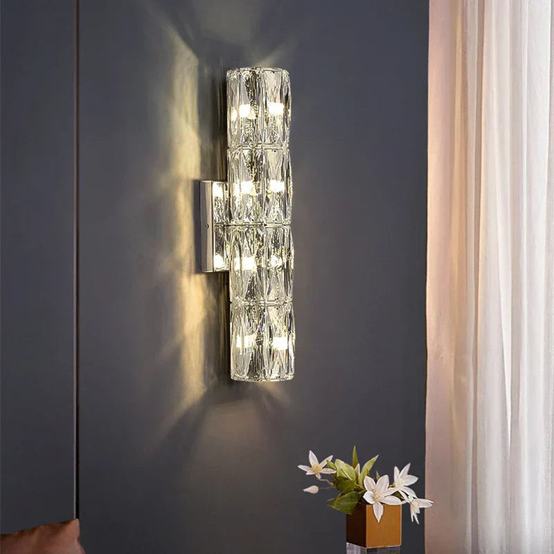 مصباح حائط LED من كريستال K9 من DecorBites™: شمعدانات نورديك عصرية فاخرة لإضاءة المنزل