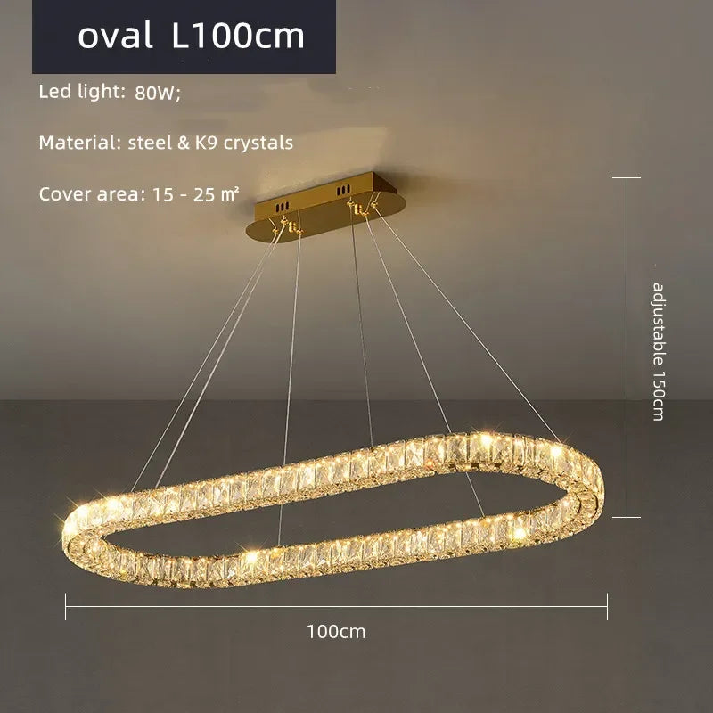 Plafonnier LED Lustre Cristal DecorBites™ pour Décoration Intérieure