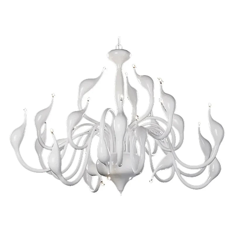 DecorBites™ Iron Swan Pendant Lamp | Nordic LED Chandelier for Home Decor