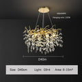 DecorBites™ Golden Branch Ceiling Crystal Chandelier for Bedroom Living Room Lighting