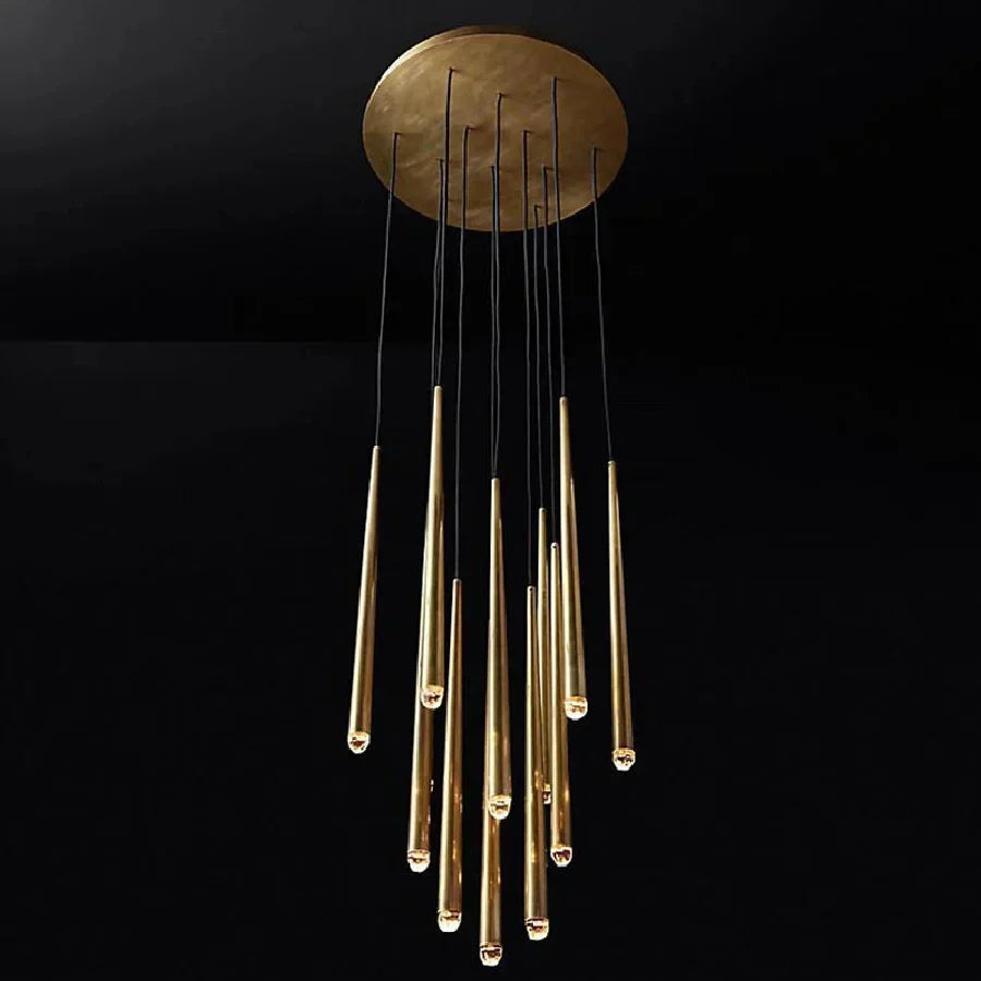 DecorBites™ LED Chandelier: Modern, Dimmable Ceiling Light for Living Room, Kitchen, Staircase