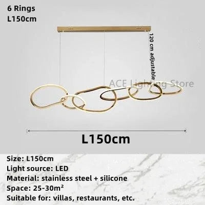 DecorBites™ ثريا سقف دائرية ذهبية بإضاءة LED: فخامة عصرية للمقهى، الفندق، غرفة النوم والمطعم