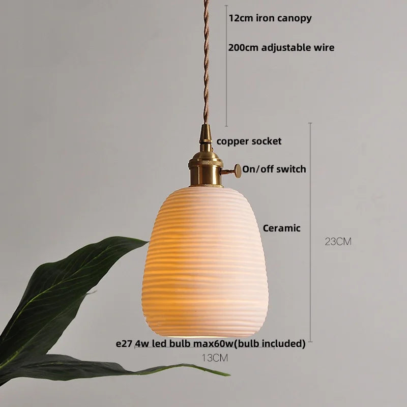 DecorBites™ Black Ceramic LED Pendant Lights - Modern Nordic Style Hanglampen