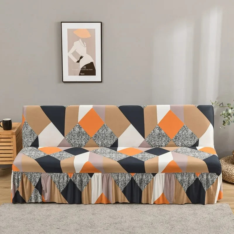 DecorBites™ Elastic Armless Futon Sofa Cover Slipcovers