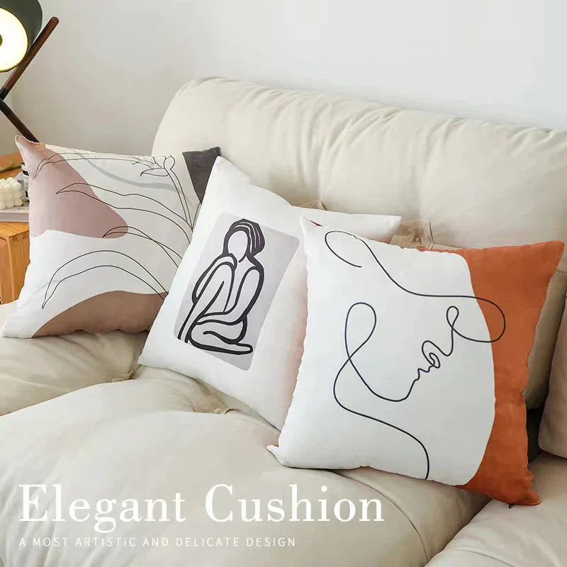 DecorBites™ Fluffy Velvet Pillow Case Cushion Cover - Soft & Modern Room Decor