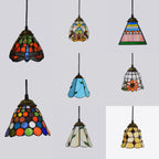 Mediterranean Mosaic Stained Glass Pendant Light