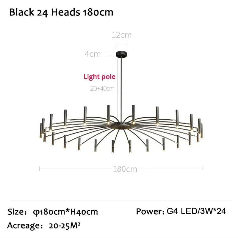 ثريا سقف LED DecorBites™ مصباح إضاءة نورديك لغرفة المعيشة وغرفة الطعام وغرفة النوم