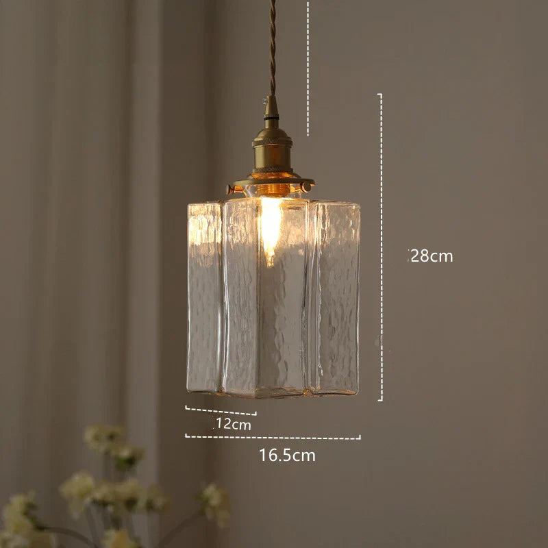 مصباح تعليق مودرن DecorBites™ LED زجاجي أخضر مع حامل نحاسي