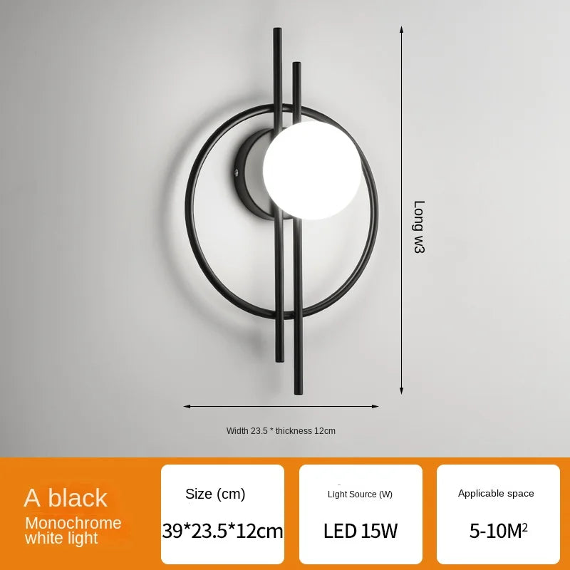 DecorBites™ Glass Ball LED Wall Lamp Modern Light Luxury Home Decor Fixture
