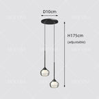 Black Water Drop Acrylic LED Pendant Light