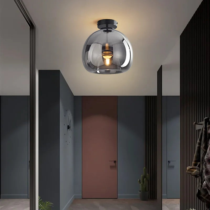 DecorBites™ Glass Ball LED Ceiling Light: Modern Nordic Living Room Bedroom Kitchen Interior Decor