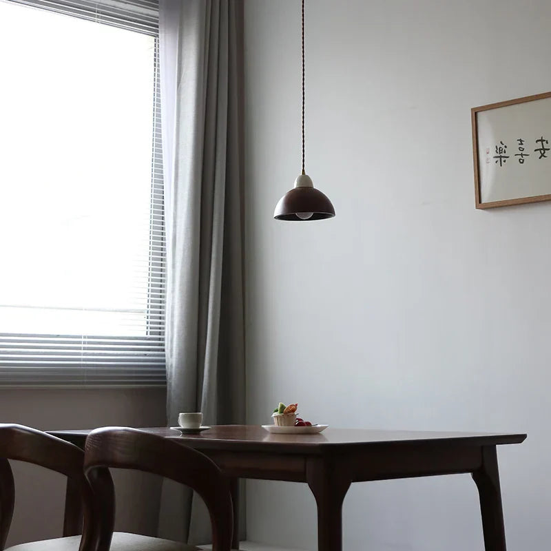 مصباح معلق DecorBites™ سيراميك بتصميم عين الجمل مع LED، مصباح تعليق قابل للتعديل