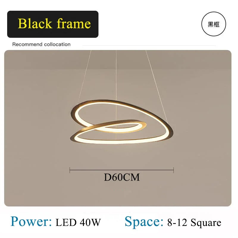ثريا Kepler LED مستديرة من DecorBites™ لديكور غرفة المعيشة، مصباح معلق أبيض