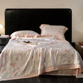 DecorBites™ Eucalyptus Fiber Flowers Summer Quilt Set: Silky, Cool Comfort for Bedtime Bliss