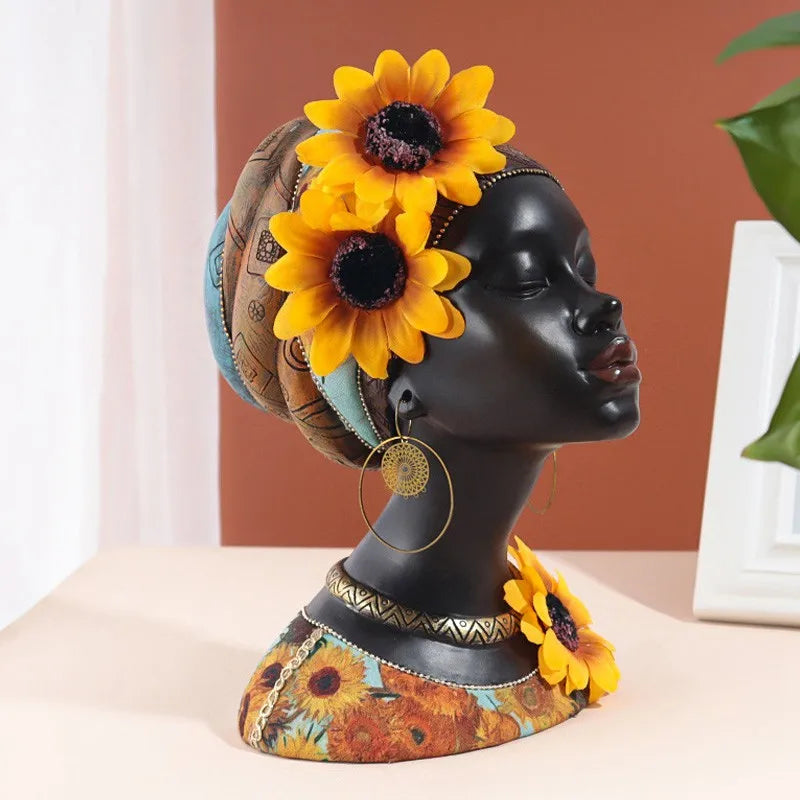 DecorBites™ African Beauty Figurines: Modern Art Crafts for Home & Office Decor
