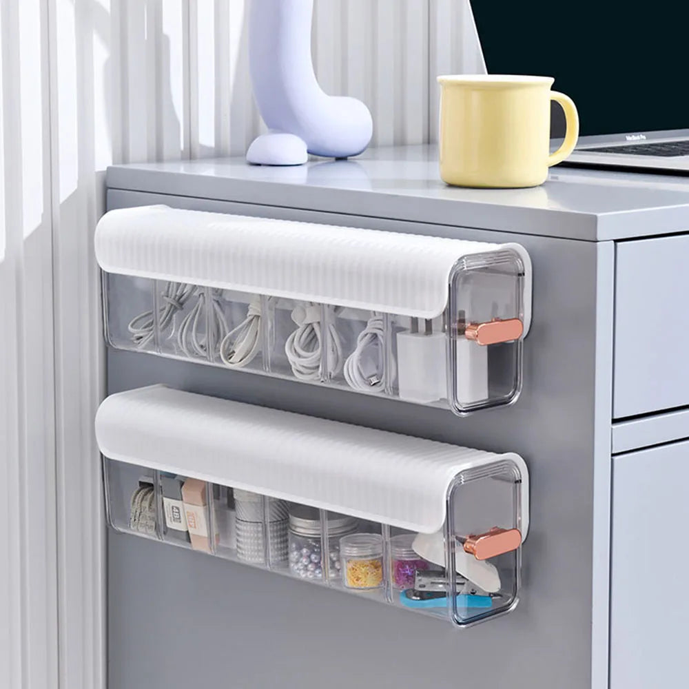 DecorBites™ Data Cable Organizer Box: Dustproof Wire Manager for Charging & Storage
