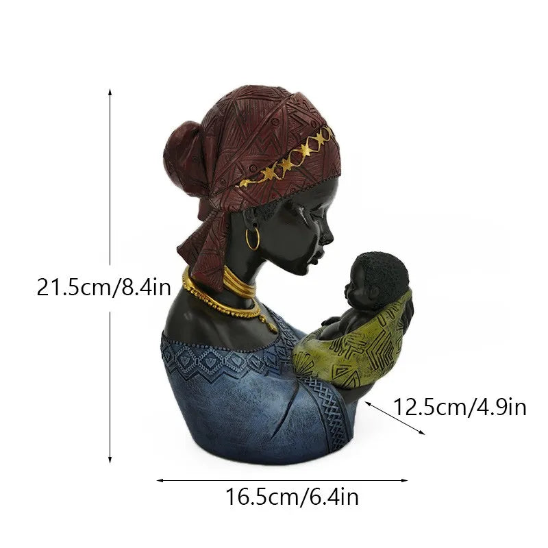 DecorBites™ African Beauty Figurines: Modern Art Crafts for Home & Office Decor