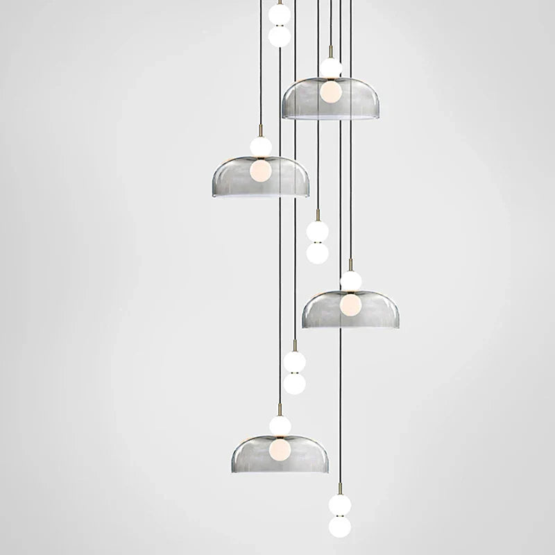 DecorBites™ Glass Ball Pendant Light for Duplex Stairwells, Living Room, Bedroom, and Staircase Decor