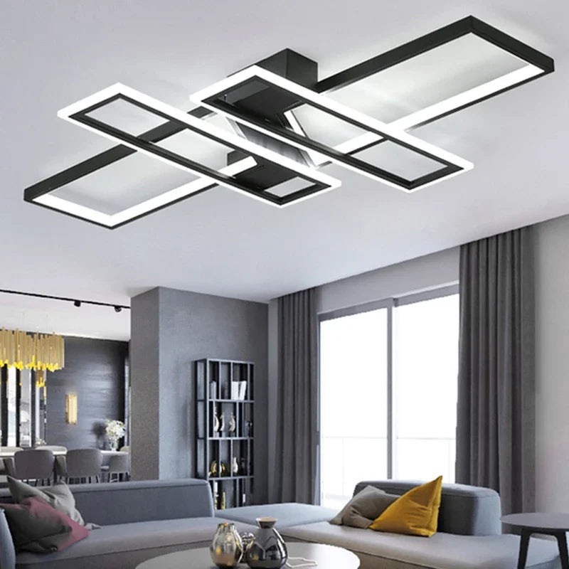 نجفة سقف LED مودرن من DecorBites™: إضاءة ديكور عصرية لغرفة المعيشة وغرفة الطعام والمطبخ