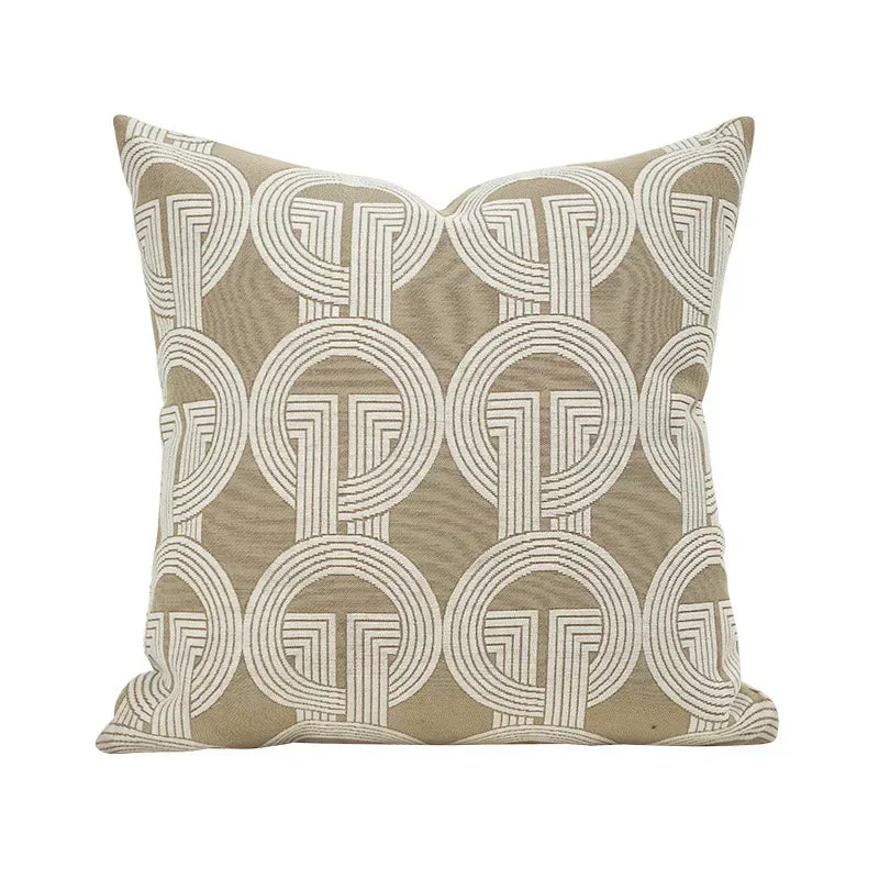 DecorBites™ Geometric Jacquard Cushion Cover | Modern Light Luxury Pillowcase | Decorative Home Accent