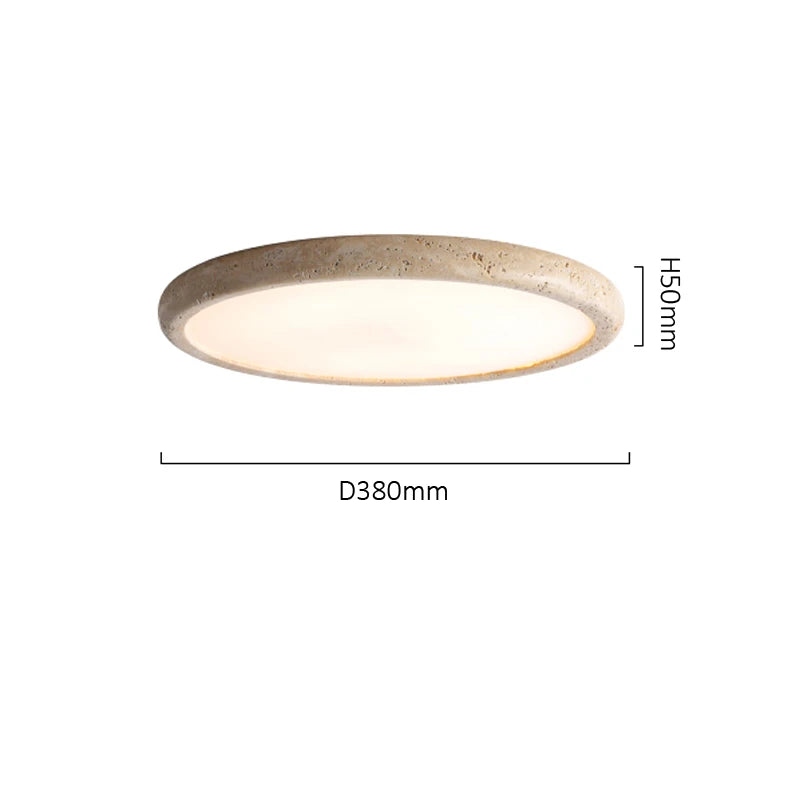 DecorBites™ Golden Black Brass LED Ceiling Lamp Marble Finish Flush Mount Light