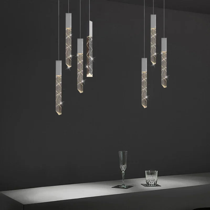 DecorBites™ Crystal Glass LED Pendant Light: Modern Nordic Restaurant Hallway Lighting