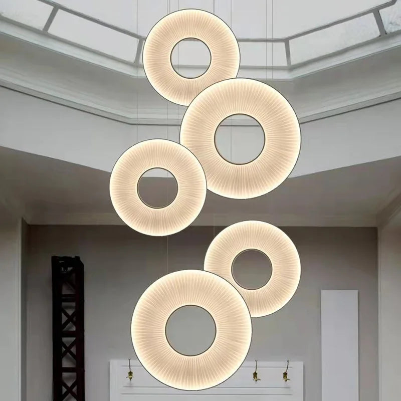 DecorBites™ Donut LED Pendant Light - Modern Minimalist Round Lamp for Bedroom Decor