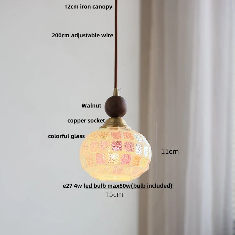 DecorBites™ Clear Glass LED Pendant Light Bar Dining Room Decor Hang Lamp Luminaire