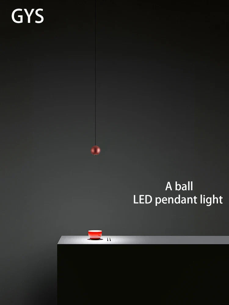مصباح قلادة كرة LED من DecorBites™: ثريا غرفة نوم ومصباح طاولة بتصميم بسيط