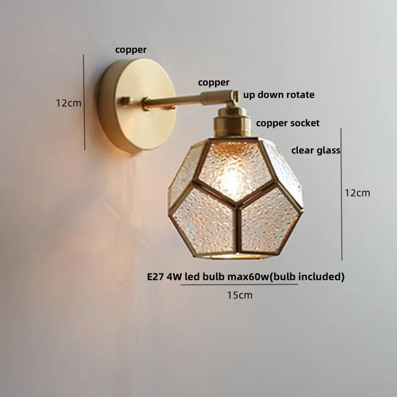 DecorBites™ Colorful Square Glass LED Wall Lights with Pull Chain Switch - Tiffany Style
