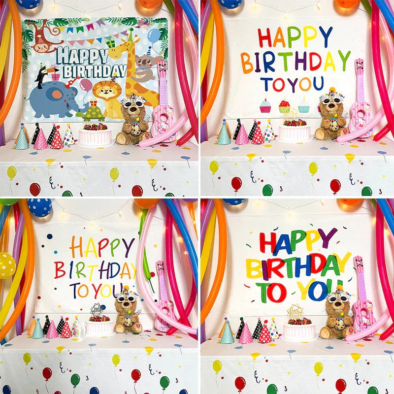 DecorBites™ Birthday Wall Tapestry Decoration Party Bedroom Hanging Cloth