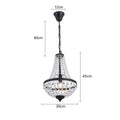 DecorBites™ Iron Art Crystal Chandelier for Dining Room and Bedroom