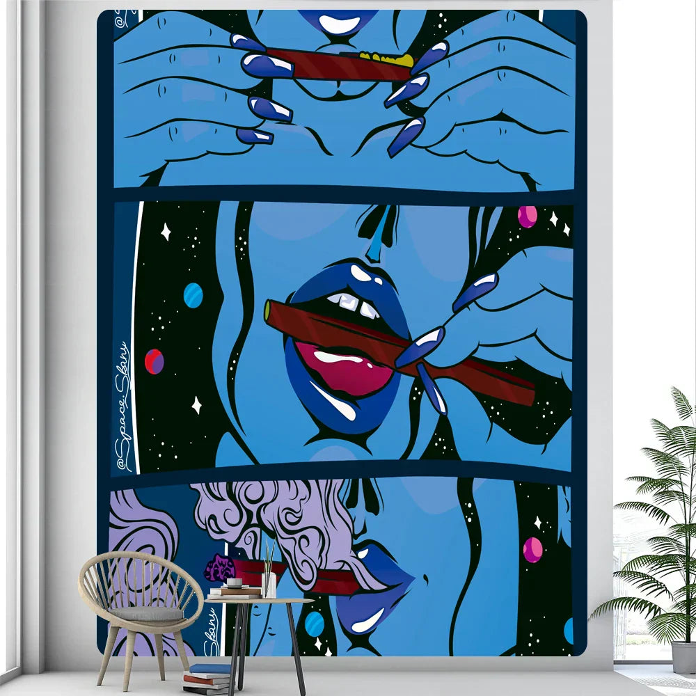 DecorBites™ Abstract Woman Tarot Card Tapestry Wall Hanging for Boho Room Decor