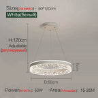 Modern White Ring LED Pendant Light