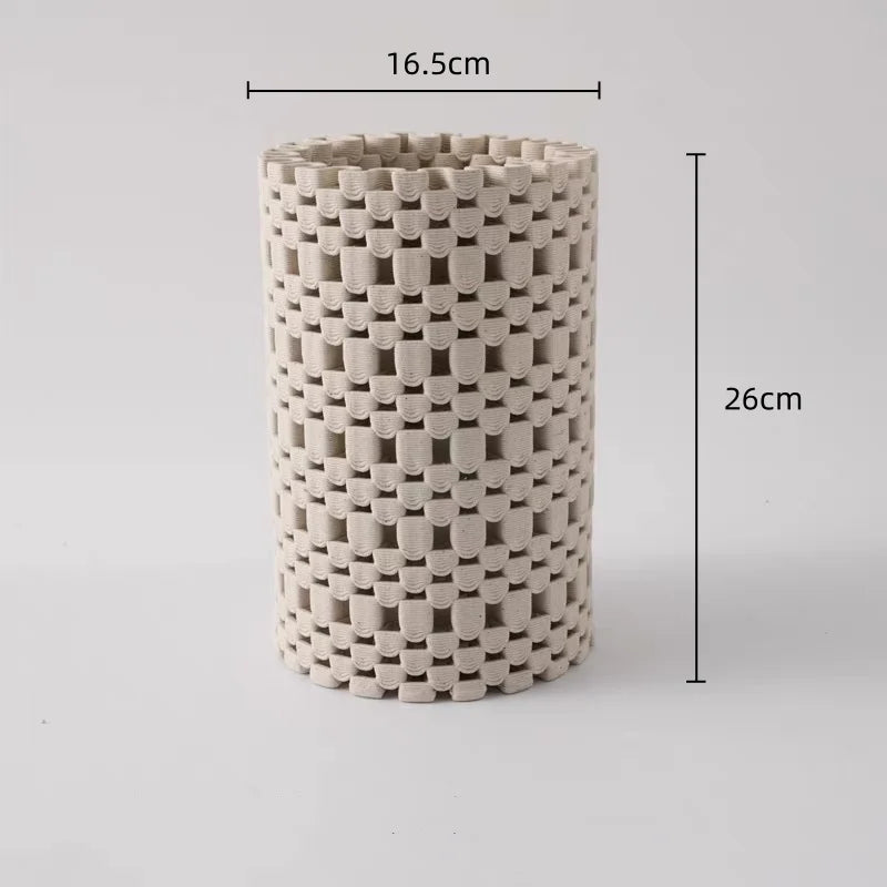 DecorBites™ Geometric Folding Ceramic Flower Vase Home Decor Handicrafts