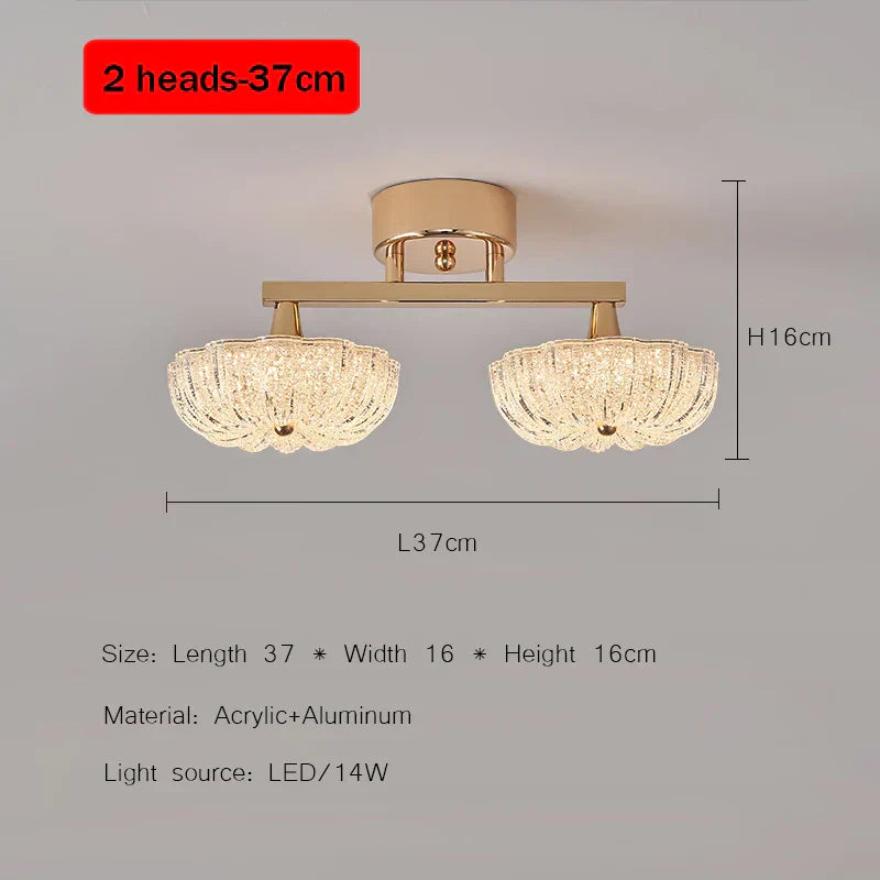 DecorBites™ مصباح سقف LED ذهبي لغرفة النوم المنزلية وغرفة المعيشة وإضاءة المطبخ