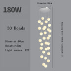 Nordic Glass Staircase Chandelier Pendant Light