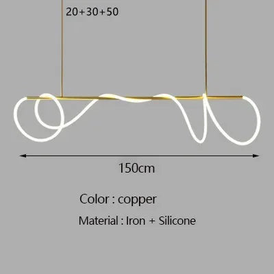 DecorBites™ Gold Minimalist LED Pendant Lights for Kitchen Dining Room