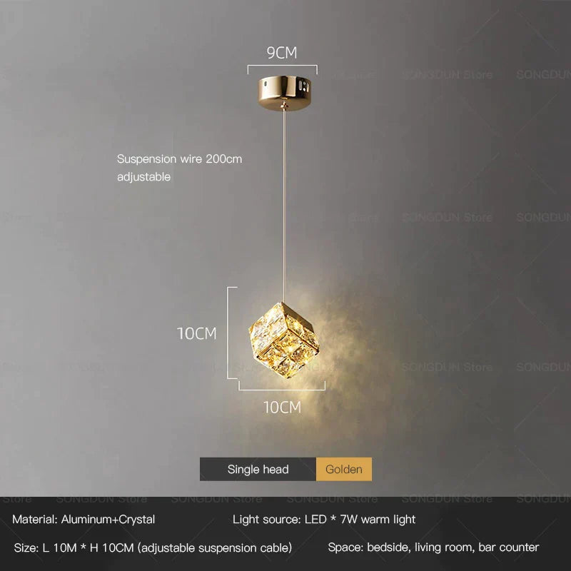 DecorBites™ Crystal Bedside Chandelier Wall Light for Designer Living Room and Hotel Bedroom