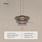 Nordic Glass Pendant Light in Green or Gray