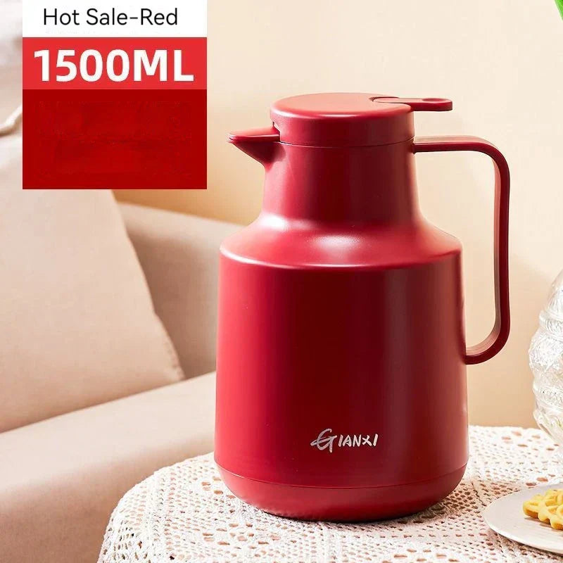 DecorBites™ 1.5L Thermal Insulation Vacuum Coffee Pot Glass Liner - Large Capacity